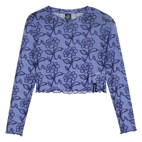 Santa Cruz Γυναικεία μακρυμάνικη μπλούζα Delfino Flower Mesh Crop LS Top